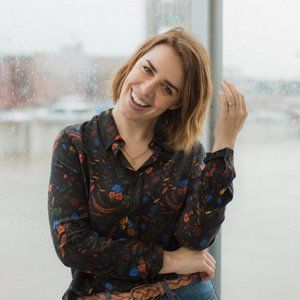 black floral 100% silk blouse